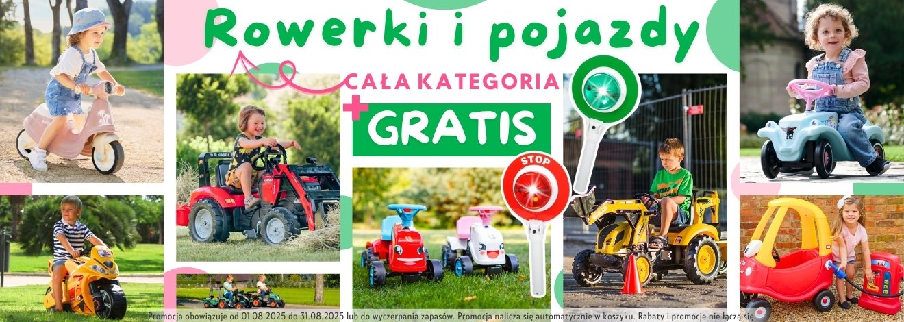 Rowerki i pojazdy + GRATIS